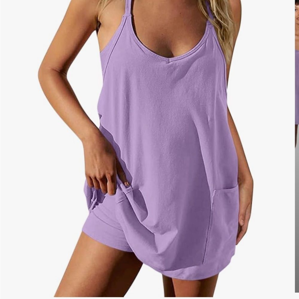 TARSE Women’s Athletic Dress With Hidden Shorts And Dual Pockets In  Lavender XL - Picture 14 of 16